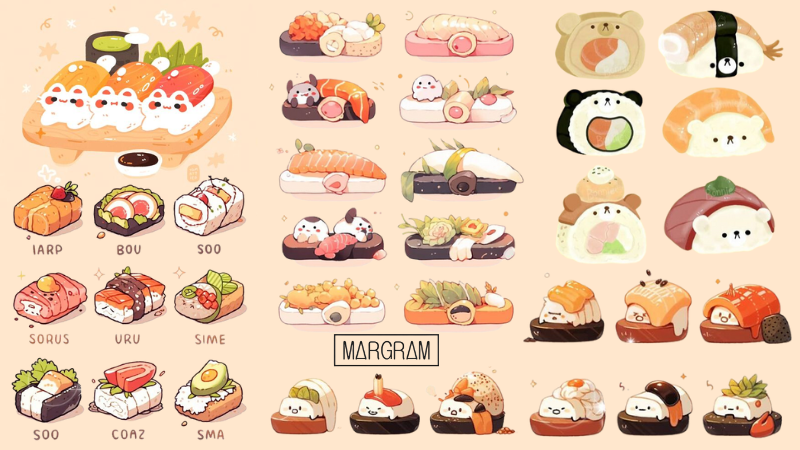 BST chibi đồ ăn sushi dễ thương