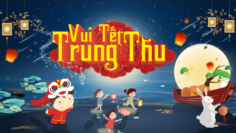 Background với không gian Trung thu ấm áp, đáng nhớ