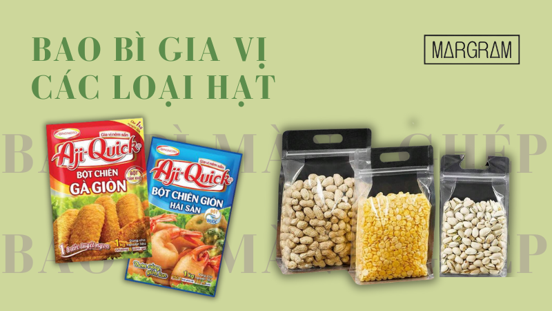 Bao bì gia vị, các loại hạt Bao bì gia vị, các loại hạt