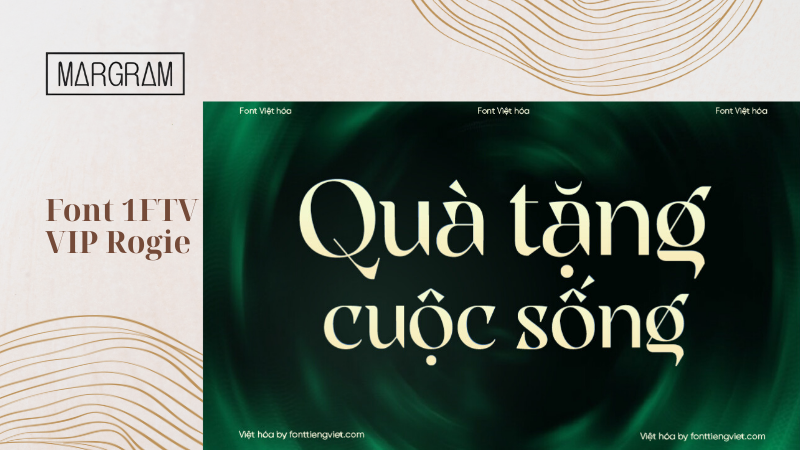 Font chữ spa việt hóa 1FTV VIP Rogie Font chữ spa việt hóa 1FTV VIP Rogie