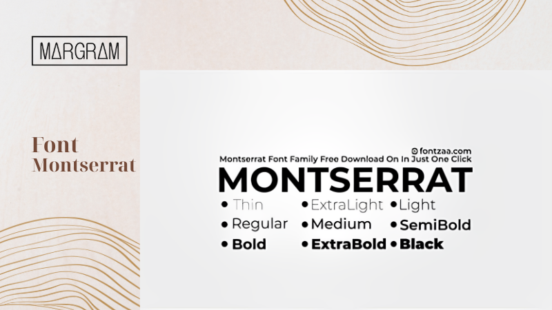 Font chữ spa phổ biến nhất Montserrat Font chữ spa phổ biến nhất Montserrat