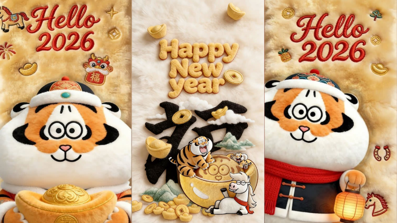 H&igrave;nh ảnh anime Tết cute, phong c&aacute;ch trẻ trung, hiện đại