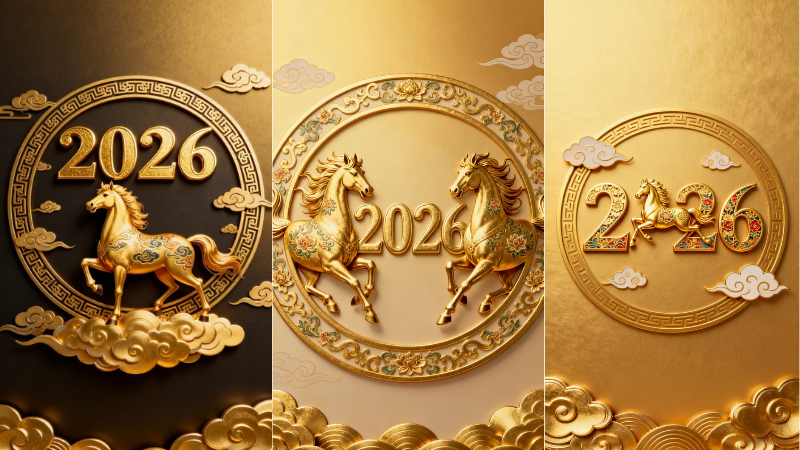 H&igrave;nh nền Tết 2026 B&iacute;nh Ngọ ấn tượng, thay &aacute;o mới cho điện thoại