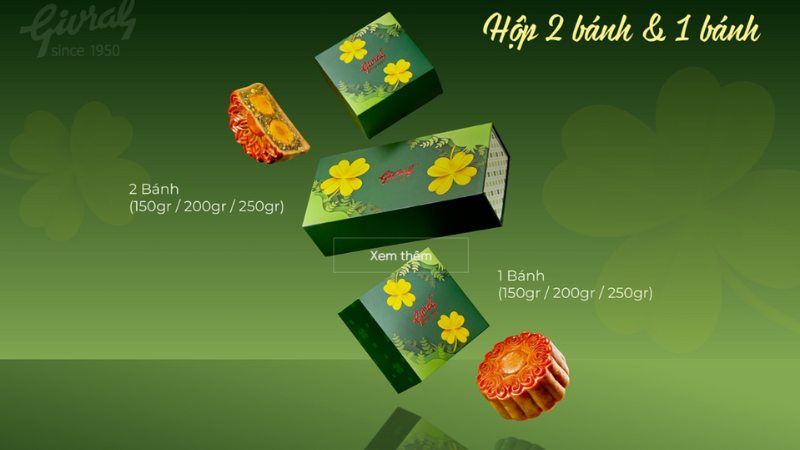 Hộp 1 bánh - 2 bánh Givral