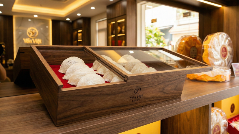 Hộp yến sào dùng cho showroom trưng bày