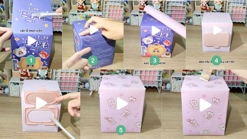 Làm ống tiết kiệm bằng cách tái chế hộp giấy Làm ống tiết kiệm bằng cách tái chế hộp giấy