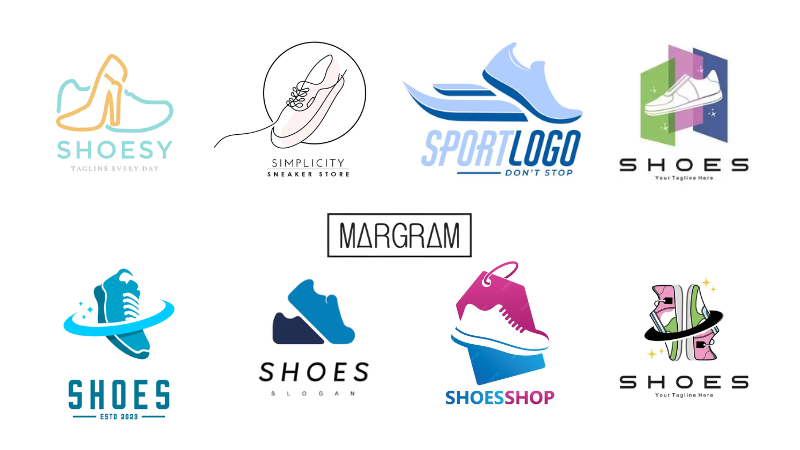 Logo giày dép phong cách tối giản