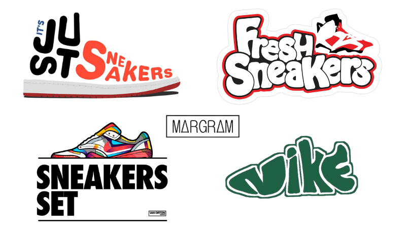 Logo giày sneaker cách điệu độc đáo