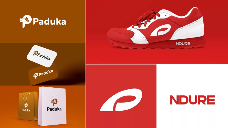 Logo giày thể thao phong cách kết hợp