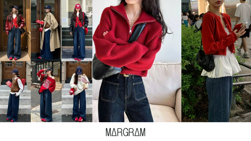 M&agrave;u xanh than kết hợp đỏ rượu vang thể hiện c&aacute; t&iacute;nh, sang trọng