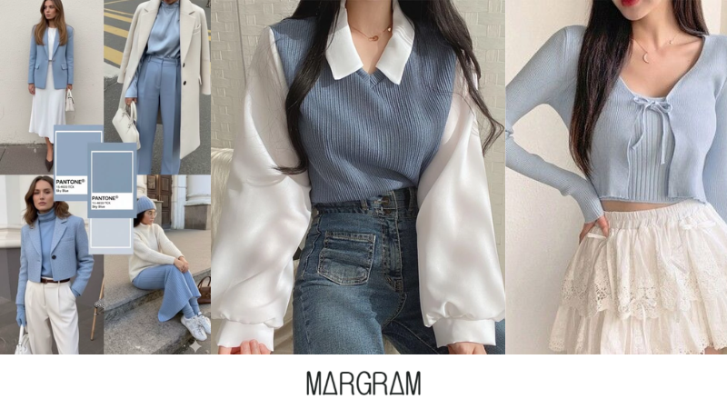 M&agrave;u xanh x&aacute;m phối trắng: Thanh lịch & Tươi mới