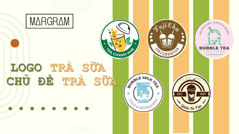 Một số logo trà sữa phân loại theo chủ đề hình ảnh ly trà sữa