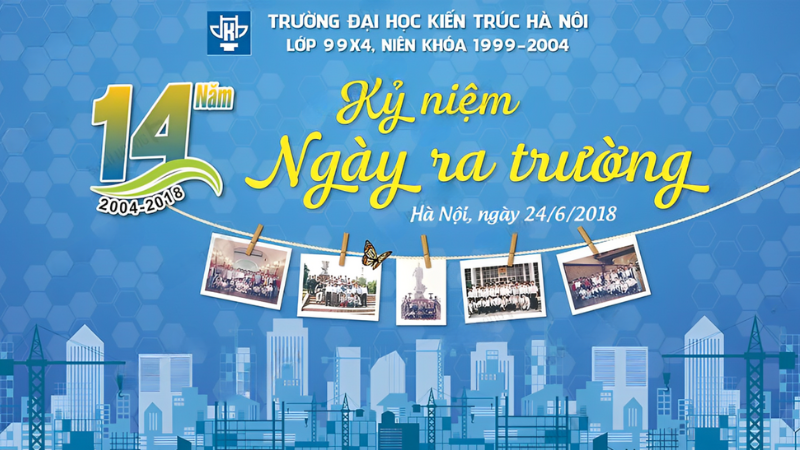 Mẫu backdrop họp niên khóa đại học