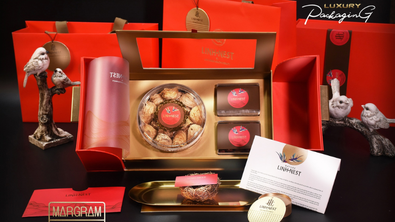 Mẫu bao b&igrave; yến s&agrave;o cao cấp dạng hộp c&aacute;nh bướm được ưa chuộng