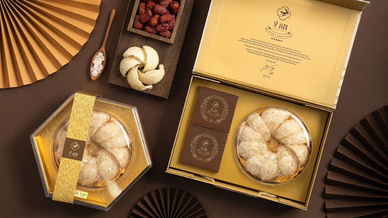 Mẫu bao bì yến sào form dáng phá cách