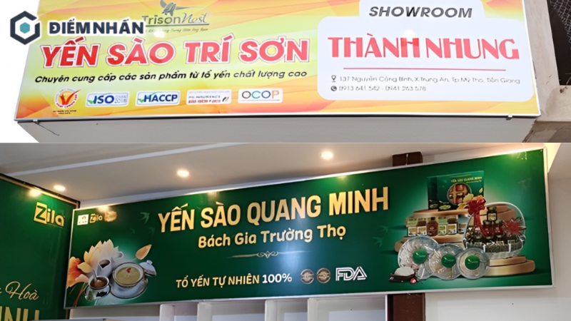 Mẫu bảng hiệu bán yến in hiflex