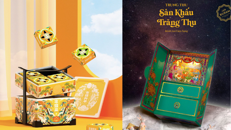 Mẫu hộp 4 bánh trung thu Mẫu hộp 4 bánh trung thu