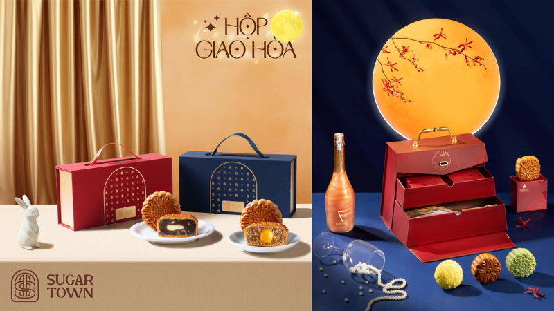 Mẫu hộp đựng 2 bánh trung thu Mẫu hộp đựng 2 bánh trung thu