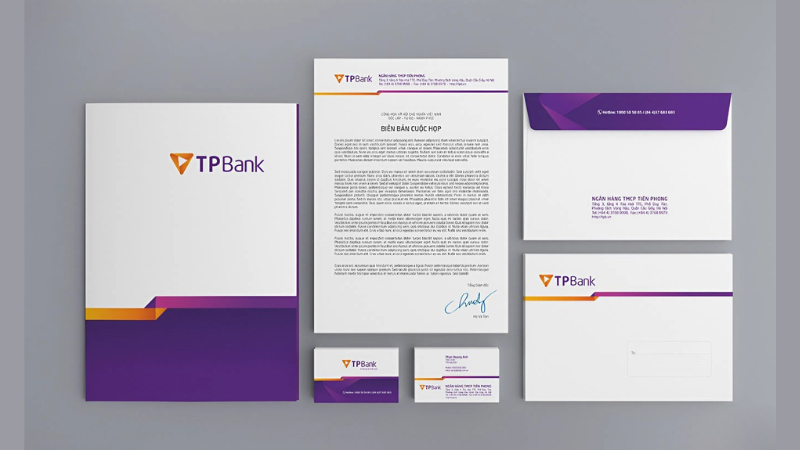 Mẫu phong bì công ty ngân hàng đẹp