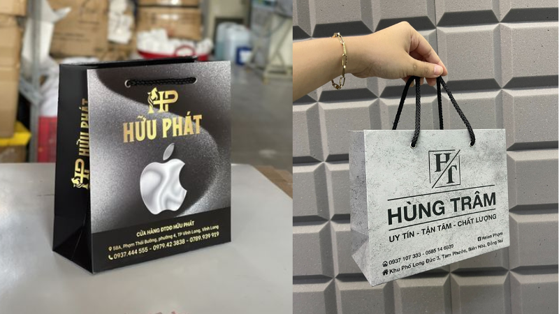 Mẫu túi giấy điện thoại cao cấp, sang trọng Mẫu túi giấy điện thoại cao cấp, sang trọng