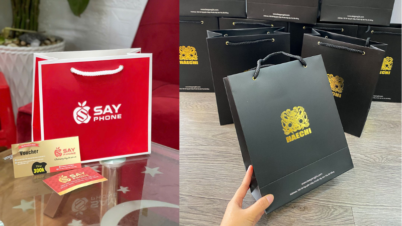 Mẫu túi giấy điện thoại cao cấp, sang trọng Mẫu túi giấy điện thoại cao cấp, sang trọng