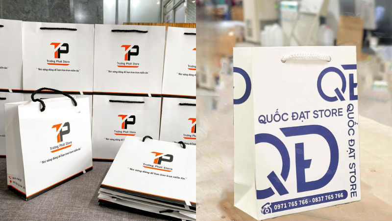Mẫu túi giấy đựng điện thoại thiết kế tối giản Mẫu túi giấy đựng điện thoại thiết kế tối giản