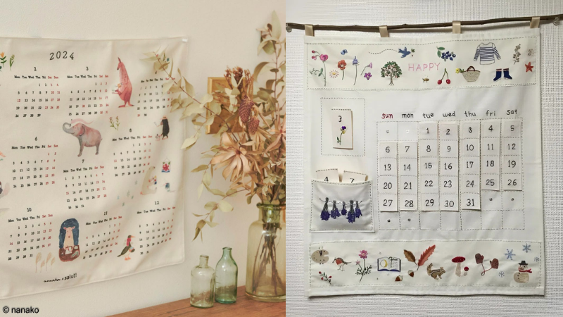 Những mẫu lịch treo tường handmade sáng tạo, tỉ mỉ