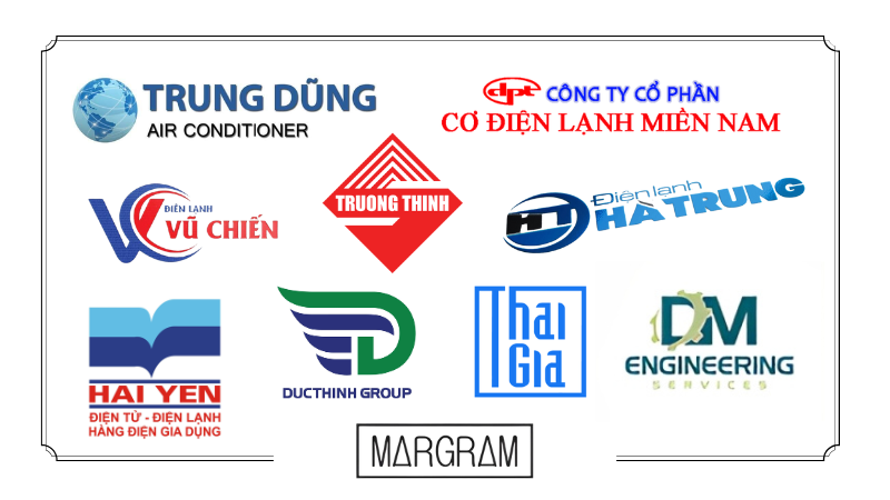 Nhóm logo điện lạnh hiện đại, tối giản