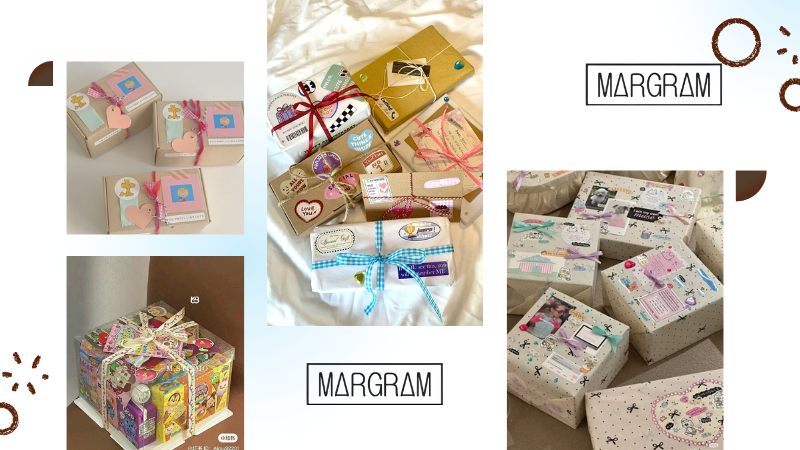 Sử dụng sticker trang trí hôp quà Sử dụng sticker trang trí hôp quà