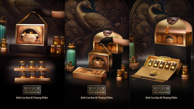 Sự đẳng cấp sang trọng trong thiết kế hộp yến sào bằng da kết hợp khóa từ
