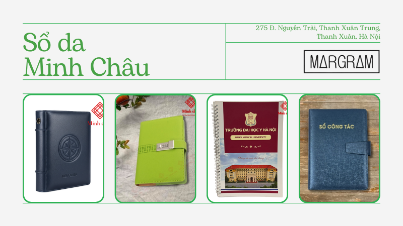 Sổ tay doanh nghiệp da thật cao cấp Minh Châu Sổ tay doanh nghiệp da thật cao cấp Minh Châu