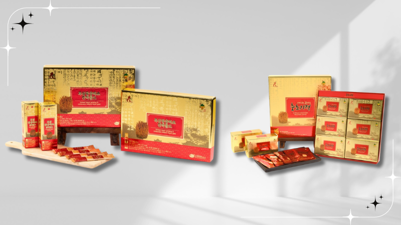 Set Golden Cordyceps của Hàn ứng dụng hiệu ứng tem in 3D