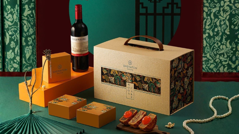 Set qu&agrave; Trung Thu cao cấp kết hợp b&aacute;nh nướng truyền thống v&agrave; rượu vang nhập khẩu