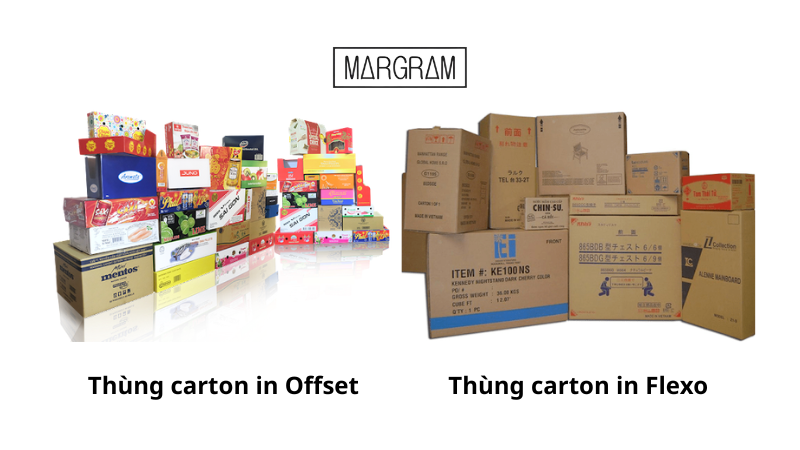So s&aacute;nh kỹ thuật in Offset v&agrave; Flexo khi sản xuất th&ugrave;ng carton