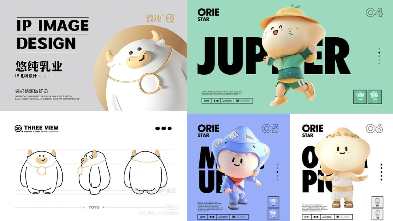 Thiết kế linh vật theo phong cách trẻ trung, dễ viral trên mạng xã hội