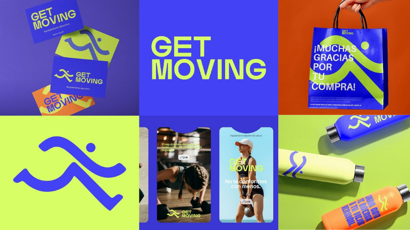 Thiết kế logo thể thao đẹp kết hợp biểu tượng và typography ấn tượng