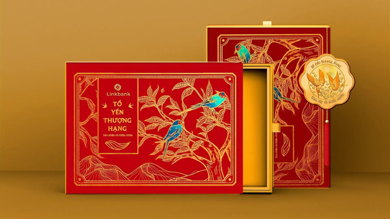 Thiết kế sáng tạo của bao bì yến sào cao cấp dạng âm dương