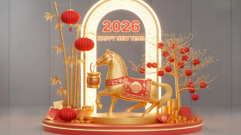 Trang tr&iacute; Tết c&ocirc;ng ty với m&ocirc; h&igrave;nh 3D con gi&aacute;p tinh xảo