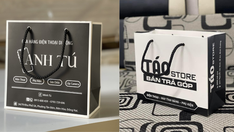 Túi đựng điện thoại thiết kế theo tên thương hiệu Túi đựng điện thoại thiết kế theo tên thương hiệu