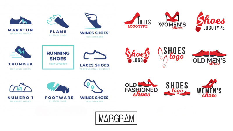 Xu hướng kết hợp chữ và hình trong thiết kế logo giày dép