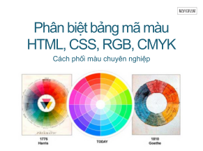 Phân biệt bảng mã màu HTML, CSS, RGB, CMYK và cách phối màu chuyên nghiệp
